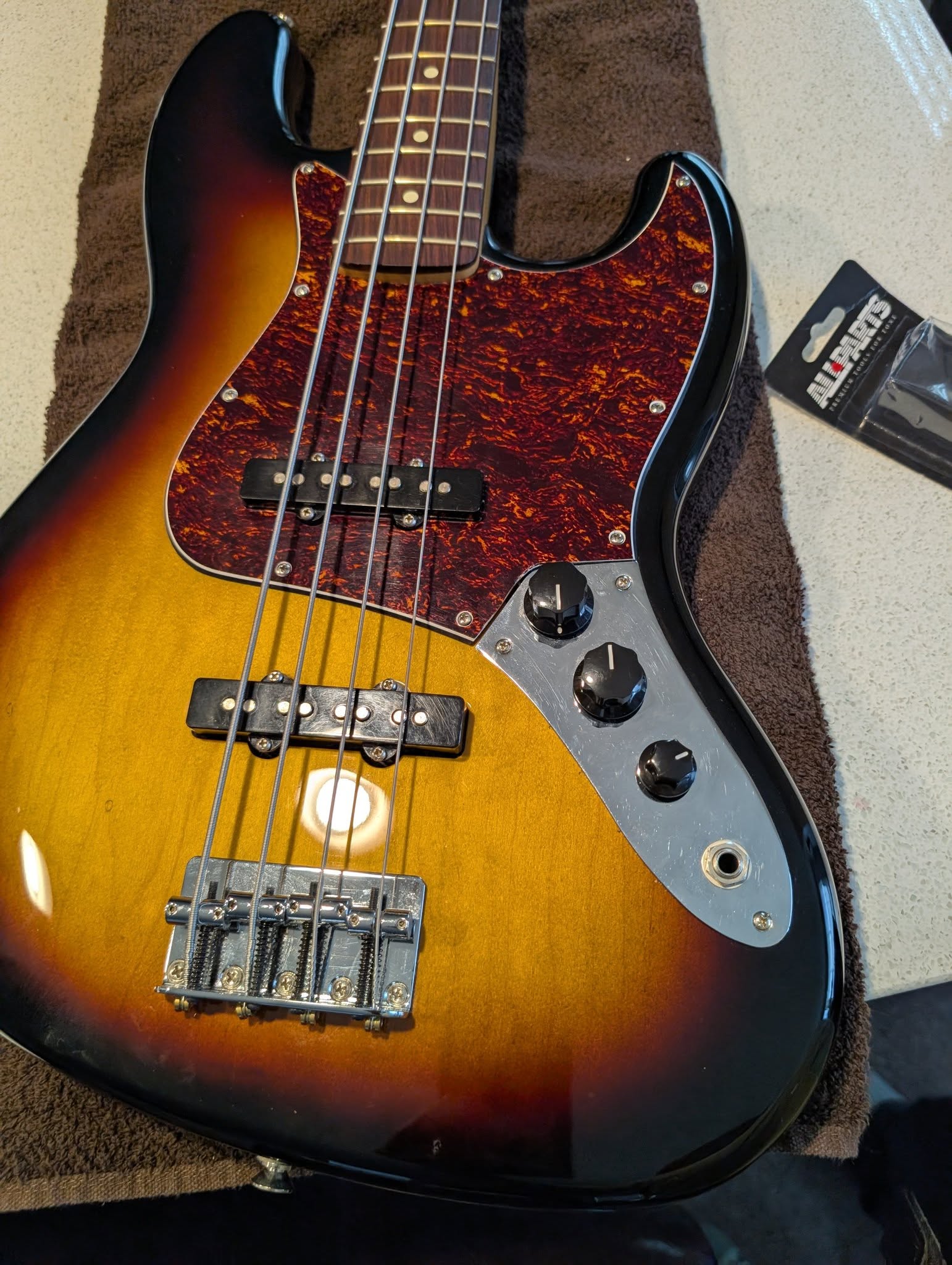Sunburst bass with custom electronics